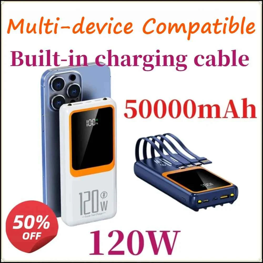 High Capacity Outdoor Portable Power Bank Universal Charger for IPhone Samsung Xiaomi Android Mobile Phones