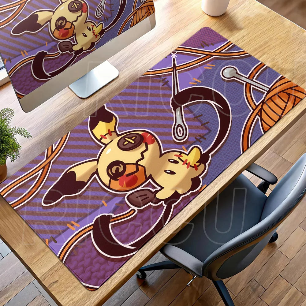 XXL Large Mouse Pad Pokemon Mimikyu Office Mats Carpet Laptop Locking Edge Game Keyboard Desk Mat Rug Mousepad Rubber Table Mat