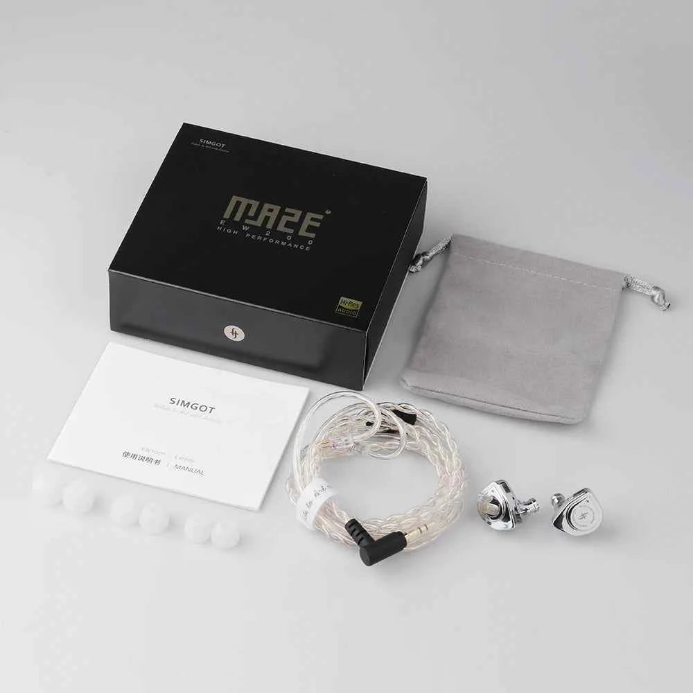 SIMGOT EW200 10mm SCP Diaphragm Dual-Magnetic-Circuit & Dual-Cavity Dynamic Driver In-Ear Earphones