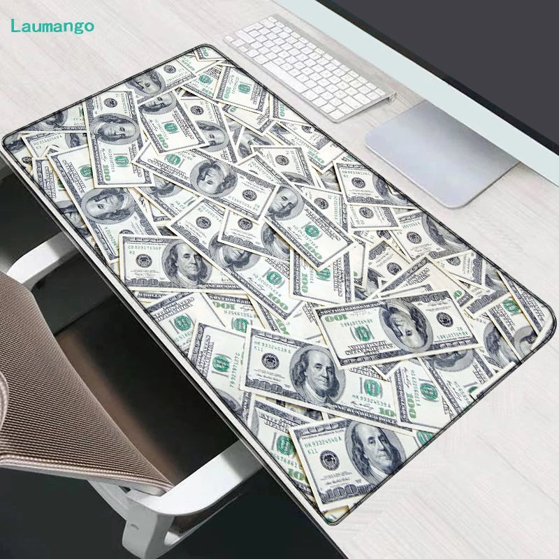 Gaming Laptop Dollar Printing Desk Mat Wrist Pad Mouse Pc Accessories Table Pads Deskmat Gamer Cabinet Keyboard Keycaps Mausepad