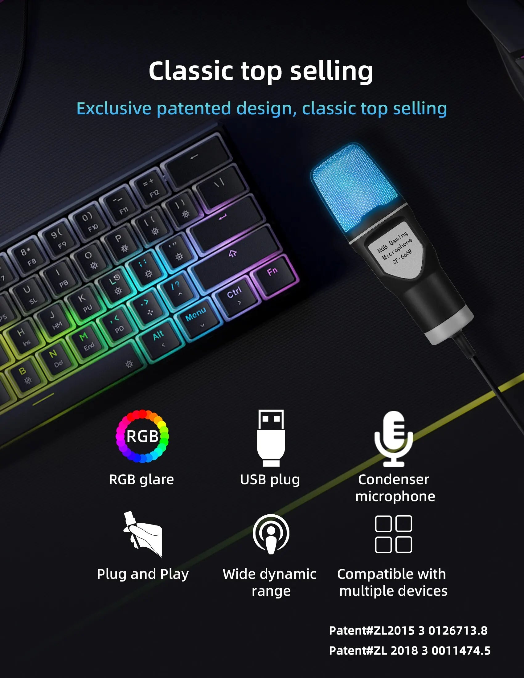 Professional USB Condenser Microphone Kit – Gaming & Podcast Mic for PC/Laptop, Wired Studio Recording Mic for Streaming, Karaoke & Voice Overs.