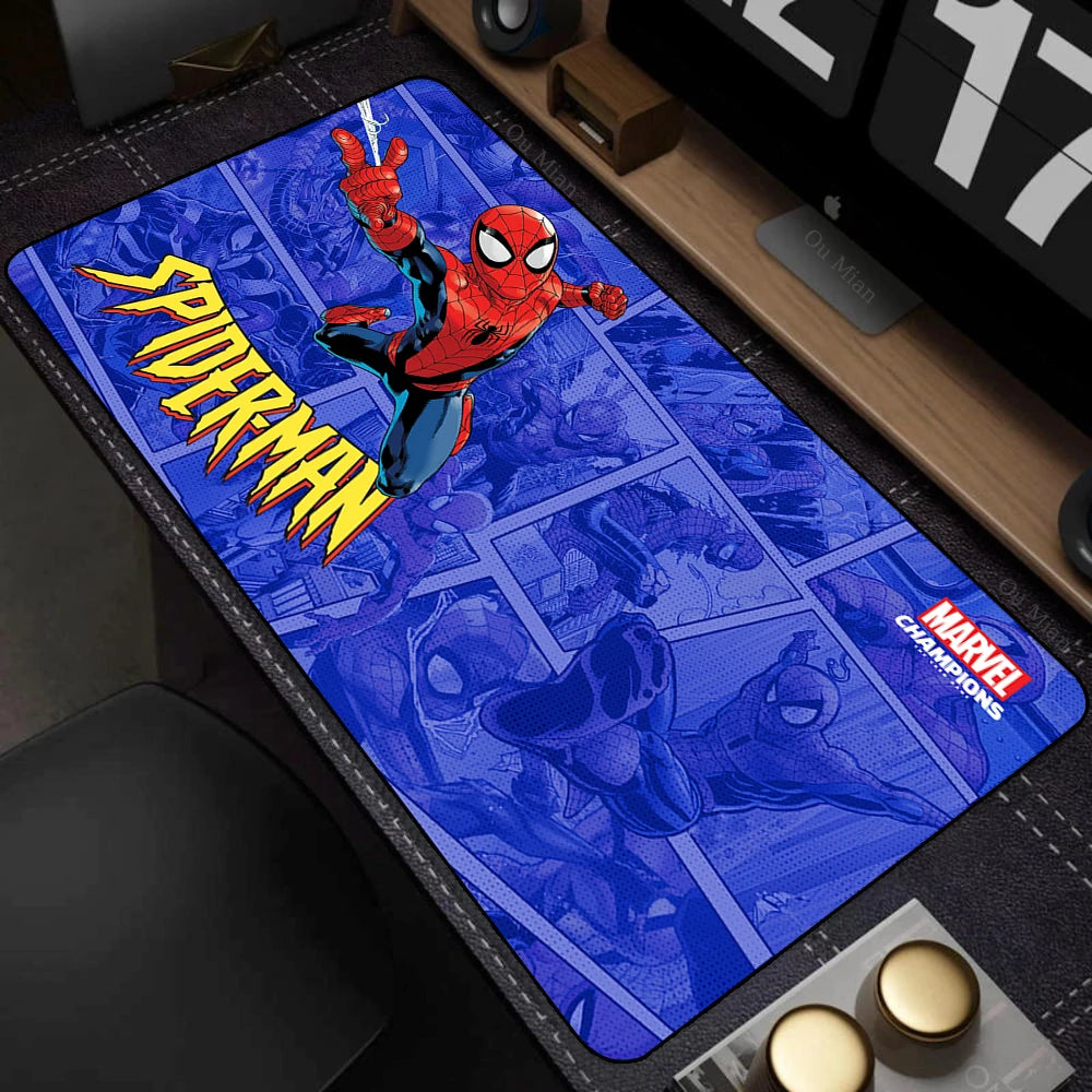 Spider-Man Mouse Pad Laptop HD Anime XXL Keyboard Pad Gamer Cabinet Mousepad PC Gaming Accessories Desk Mat Rubber Carpet