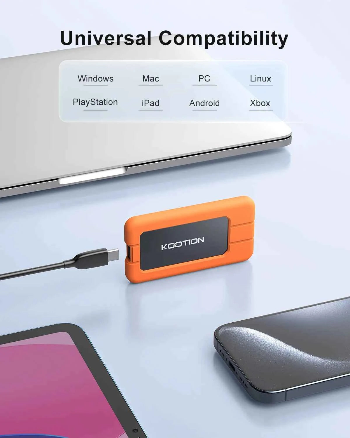 KOOTION X1Max External SSD (USB 3.2 Gen 2x2, 2000MB/s, Aluminum, 1.8