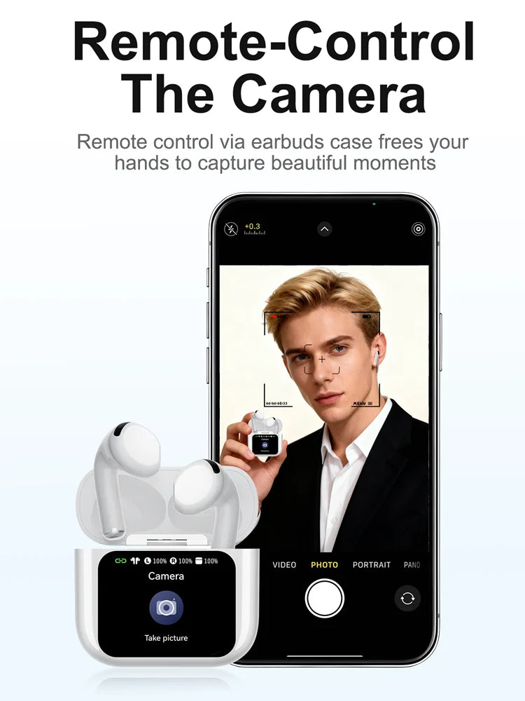 Real Time Translators Headphones Wireless Earphones Noise Canceling IPX7 Waterproof Smart Touch Control Kids Women Men Earbuds