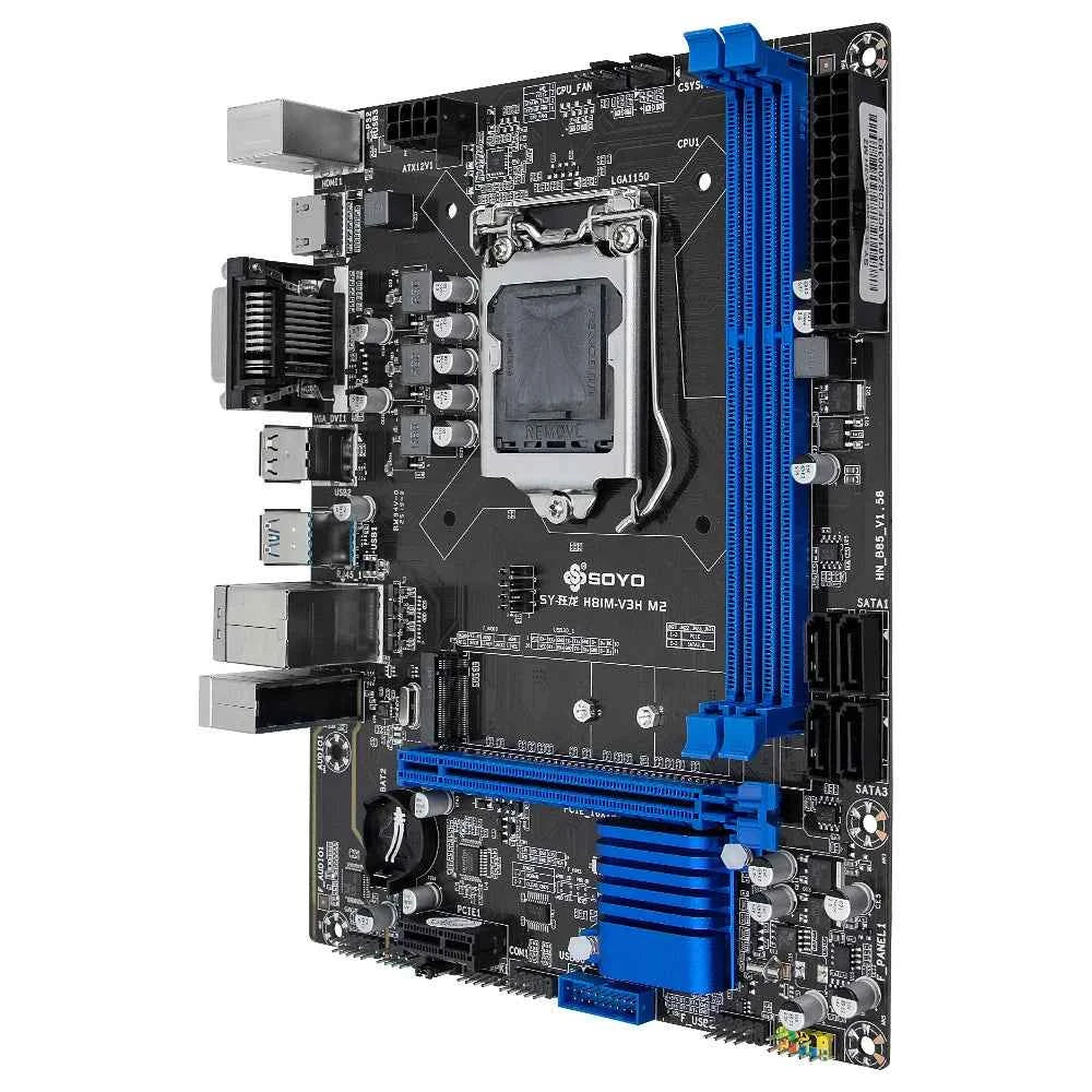 H81 Motherboard SOYO DDR3 LGA 1150 RAM 16GB Support I3 I5 I7 Nvme NGFF M.2 Slot VGA HDMI-Compatible RJ45 Gaming Mainboard