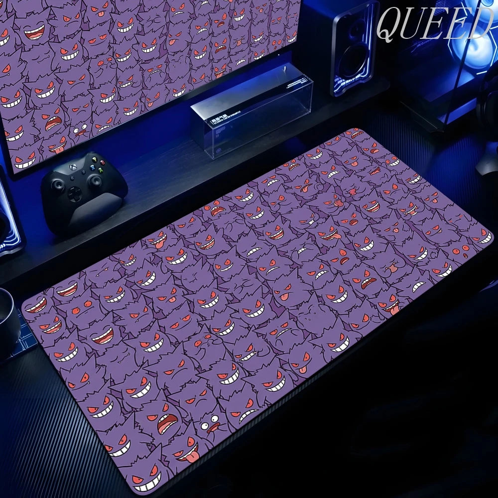 Anime P-Pokemons Xxl Mousepad Kawaii G-gengar Mouse Pad Gaming Accessories Computer Mouse Pads Keyboard Gamer Non-slip Desk Mat