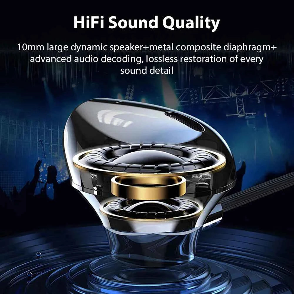 Type C 3.5mm Jack Earphones HiFi Stereoscopic Sound With Mic Wired Headphones Line Control Earbuds For Samsung iPhone 16 Headset