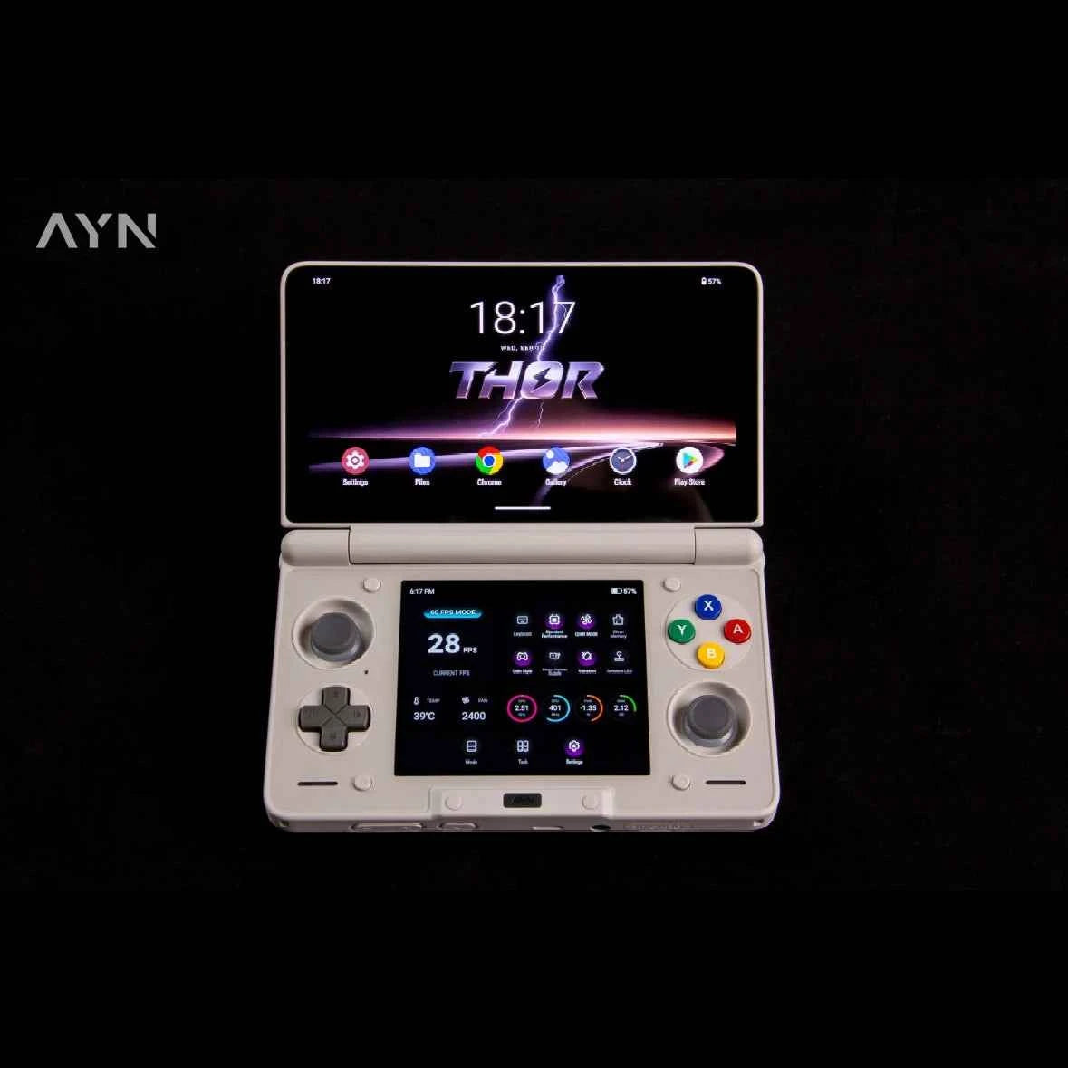 In Stock AYN Thor 6'' OLED Dual Screen Gaming Handheld Qualcomm Snapdragon CPU Android13 6000mAh Battery Hall Stick Game Console