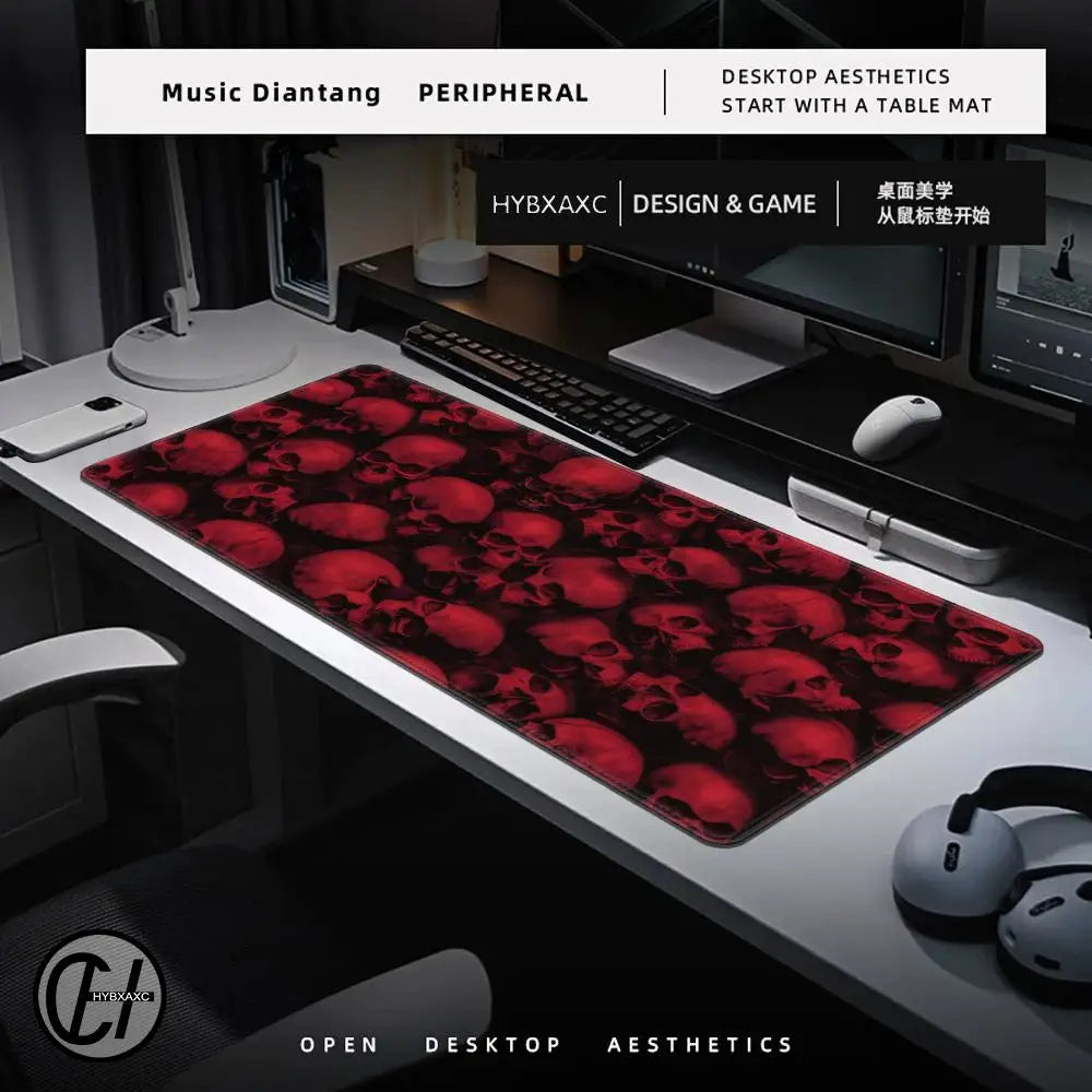 1 pc Red Skeleton skull Gaming Mouse Pad Large Computer Mousepad PC Gamer Mause Mat Laptop Office Mausepad Keyboard Mat Desk Pad