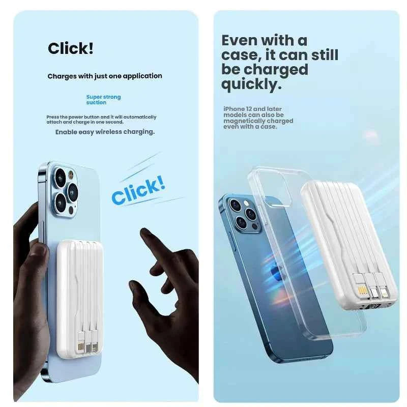 Taepiaai DX126 magnetic car wireless power bank; suitable for Apple, Android mobile phones\watches/15W/22.5W powerbank 10000mah