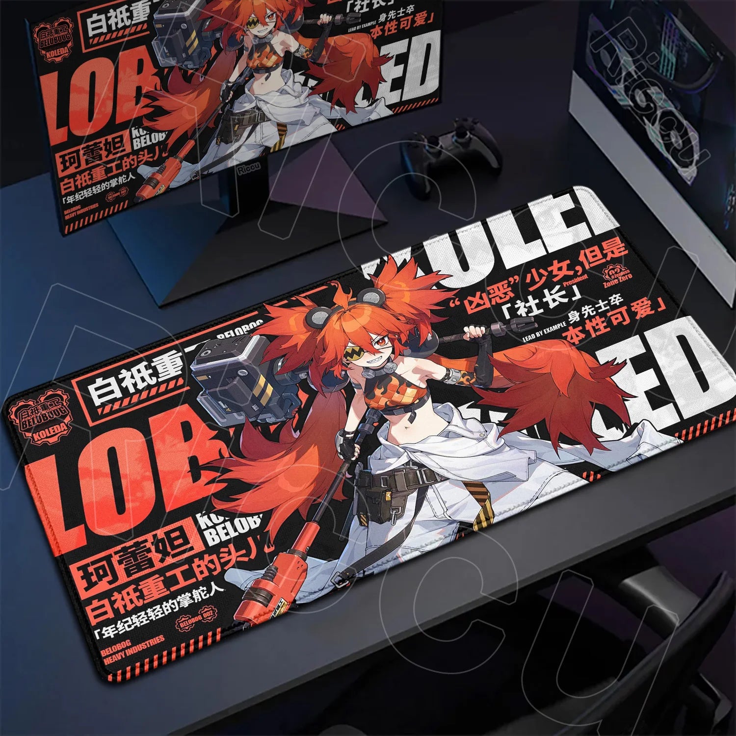 Hot Game Zenless Zone Zero New Mousepad 900x400mm Laptop Non-slip Keyboard Desk Pad XXL Anime Girl Hoshimi Miyabi Rubber Playmat