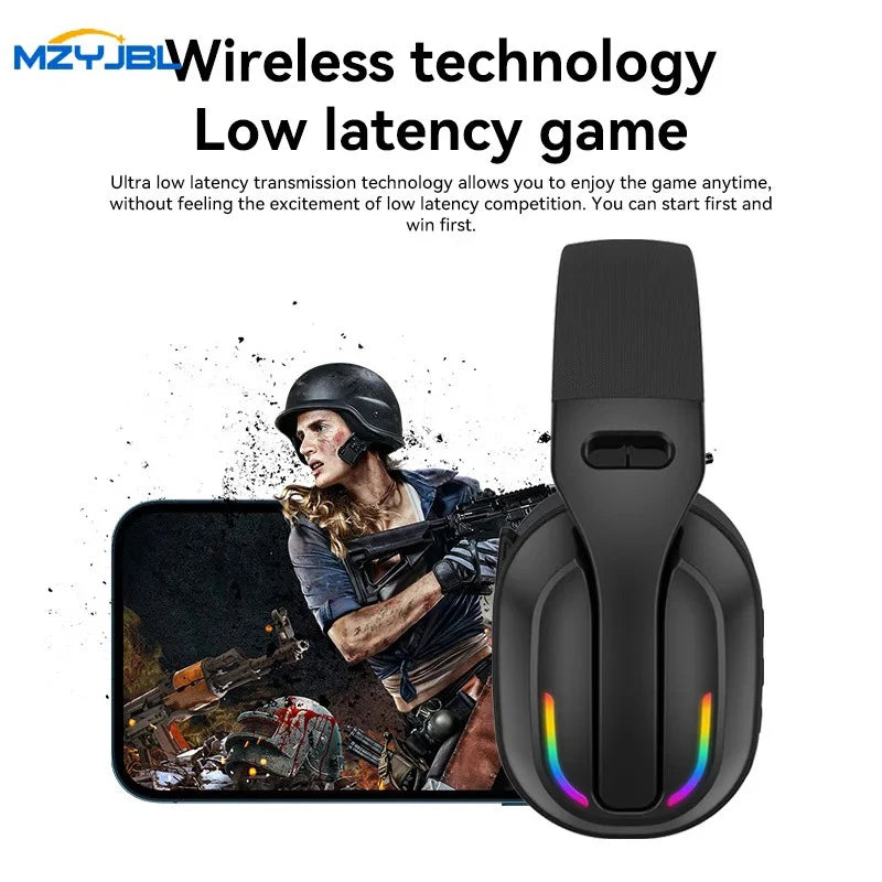 B500 Over Ear Wireless Headphones RGB Gaming Headset Bluetooth 5.4 Low Latency Deep Bass 60H Playtime for Gamer