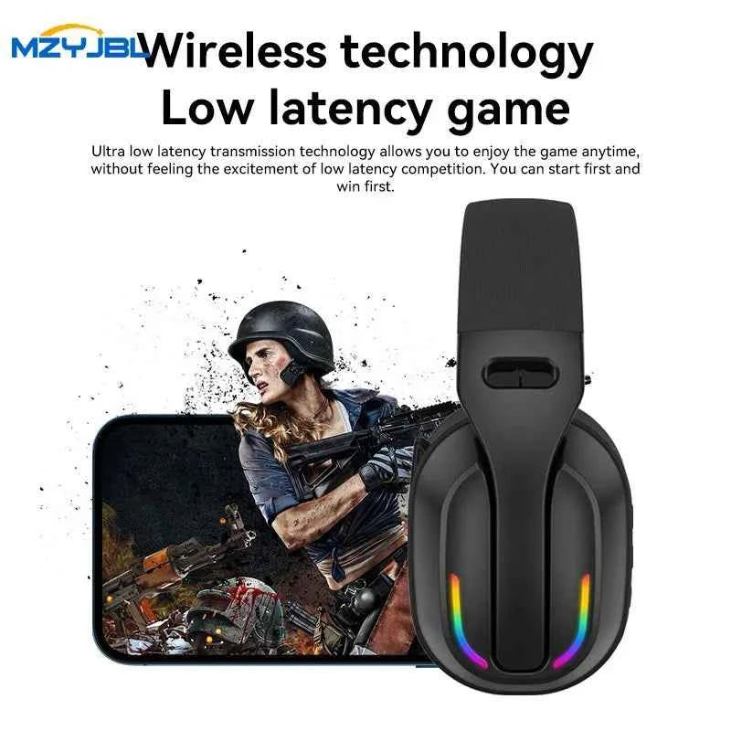 B500 Over Ear Wireless Headphones RGB Gaming Headset Bluetooth 5.4 Low Latency Deep Bass 60H Playtime for Gamer