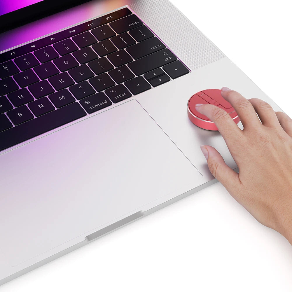 Portable Silent Mouse 3 Mode BT 5.2/2.4G/USB Mini Capacitive Mouse 3 Adjustable DPI Rechargeable with USB Receiver for Laptop PC
