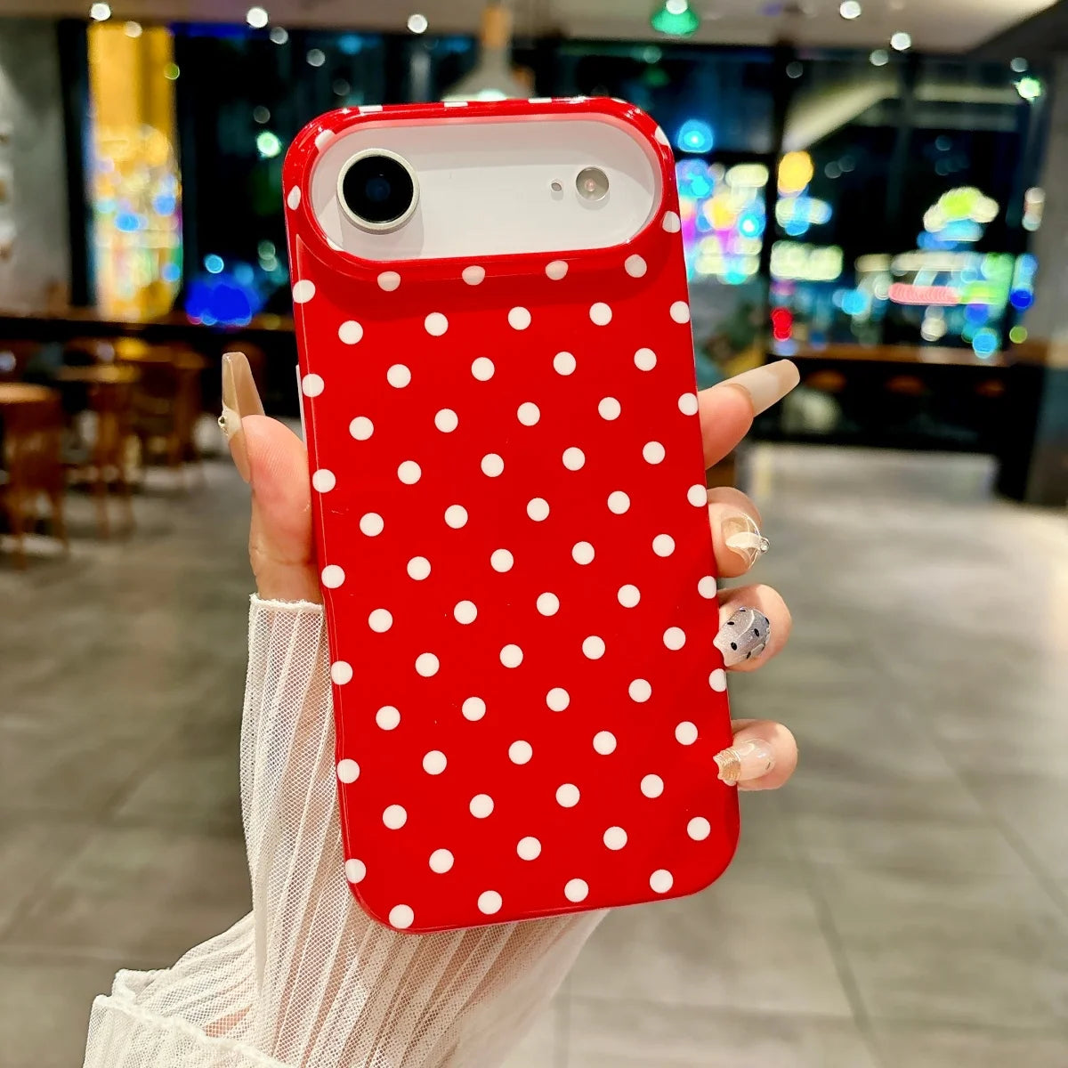 Korea Colorful Polka Dot Pattern Phone Case For iPhone 17 Air 16 15 14 13 Pro Max Circular Wave Point Shockproof Bumper Cover