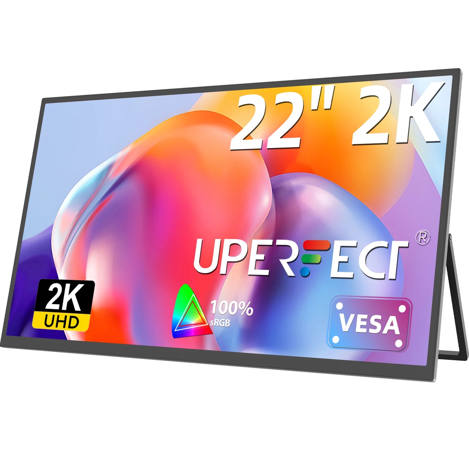 UPERFECT 22”2560*1440  Portable Gaming Monitor 16:9 Laptop Extend Travel Computer Screen Mini PC Eye Care LED Display With VESA
