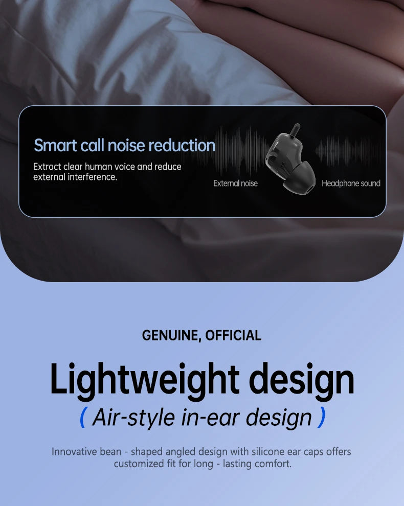 [Official Acer Product] Ohr557 Wireless Bluetooth Headphones In-Ear Design Sleep Headphones Comfortable for Wearing Sports Running Fitness Compatible with Mobile Phones Tablets Laptop Devices