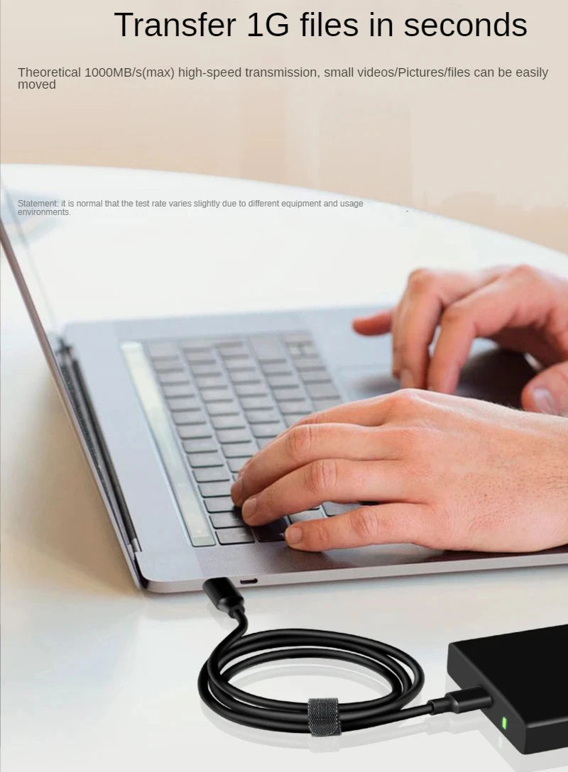 USB3.2 10Gbps Cable USB Type A to USB C 3.2 Gen2 Cable Data Transfer USB C SSD Hard Disk Cable 3A 60W QC 3.0 Fast Charging 1m 2m