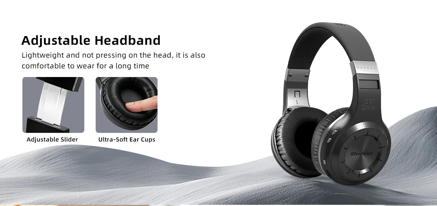 Bluedio HT Wireless Headphones Bluetooth 5.4 HIFI Sound Wired Headset 57mm Loudspeaker Built-in Microphone 650mAh Battery