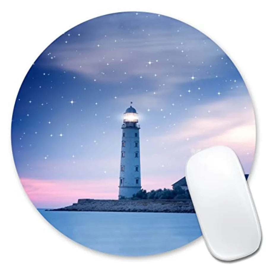 Mouse Pad No Prob Llama with Glasses Motivational Quotes Non-Slip Round Mousepad