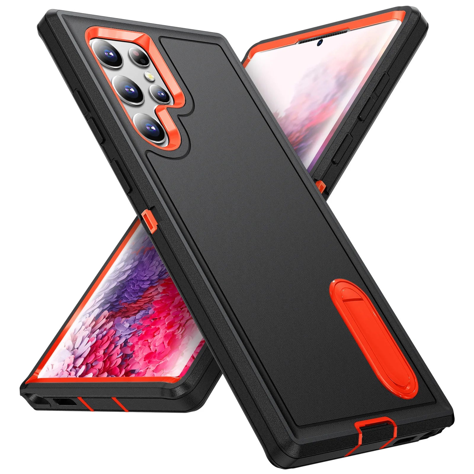 Case For Samsung Galaxy S26 Ultra S25 Edge S24 S23 S22 Heavy Anti-Scratch Rugged Protective Kickstand Full Body Shockproof Cover