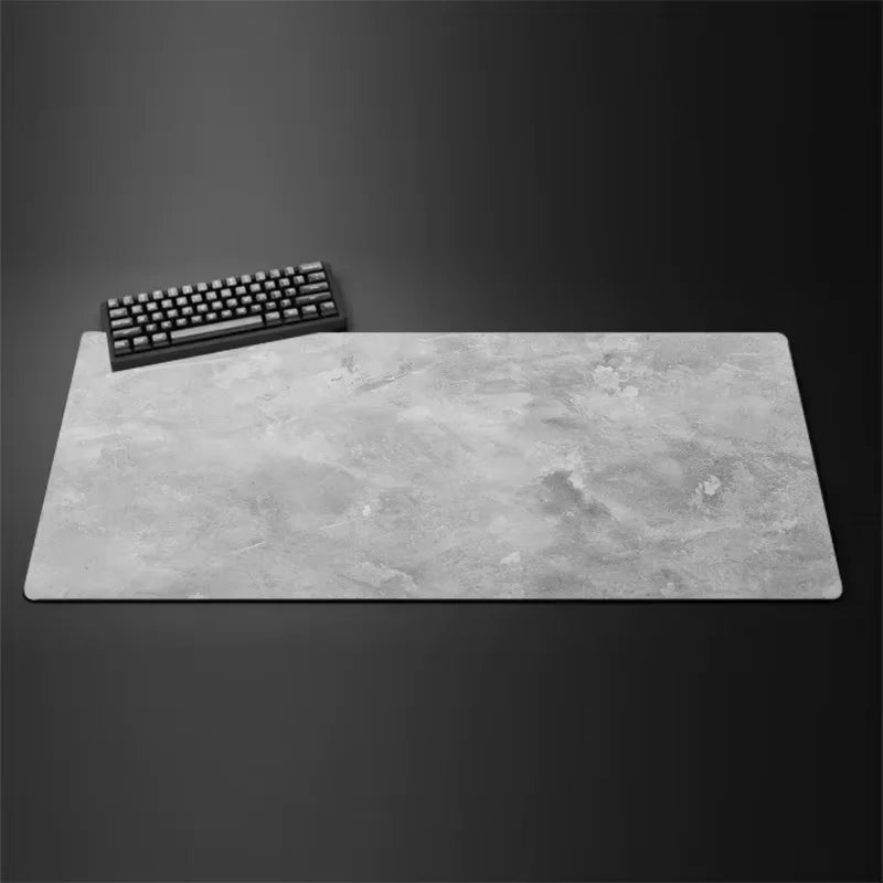 Gray Mouse Pad – Large & Small Overlocked XXL Desktop Keyboard Table Pad, Gaming Desk Mat for PC & Computer Accessories