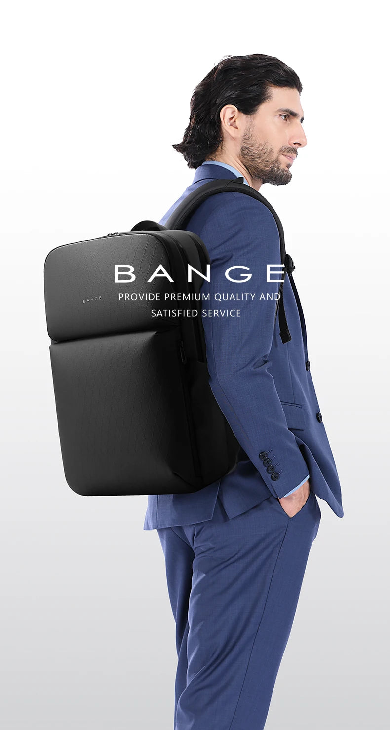 BANGE Simple Design Large Capacity Laptop Backpack Water Resistant Computer Backpack Fits 16 Inch Laptop Back Pack Bag for Male