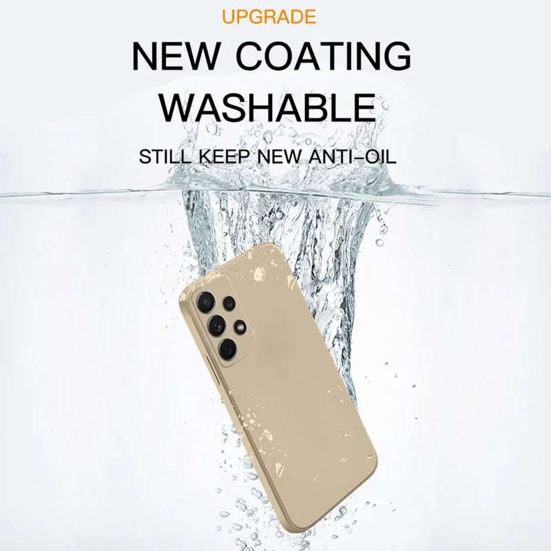 Case For Samsung Galaxy S26 S24 S23 S22 S25 Ultra S24 FE A57 A56 A55 A16 A17 5G S25 Edge Shockproof Liquid Silicone Phone Cover