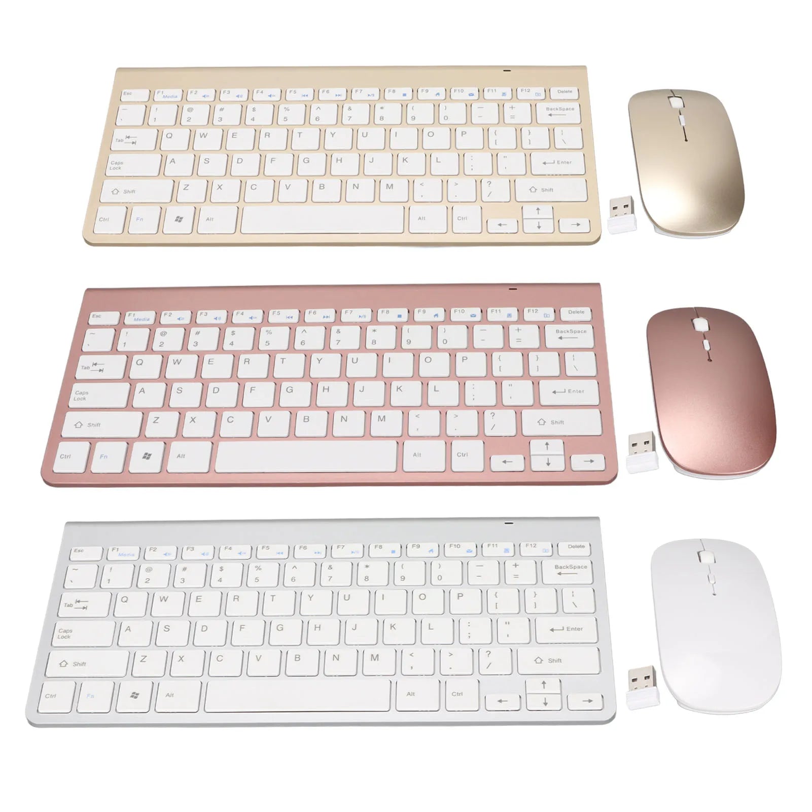 Keyboard Mouse Set 2.4G Wireless 78 Keys USB Thin Etched Keycaps Ergonomics Mute Button Computer Keyboards Mouse Wireless Mouse