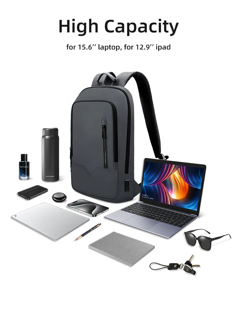 Heroic Knight Laptop Work Backpack Slim Men Waterproof Multifunctional 15.6
