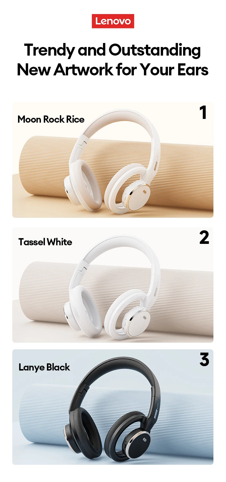 Original Lenovo LS116 Open-Ear Bluetooth 6.0 Earphone Wireless Stereo Headphones Gaming & Sports Foldable Long Battery Mic Gifts