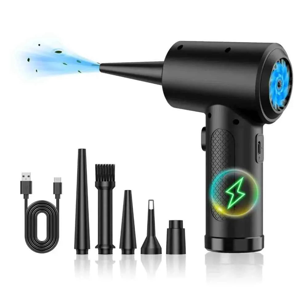 Electric Wireless Air Duster Compressed Air Blower with LED Light for Cleaning Computer Keyboard Camera Car Home