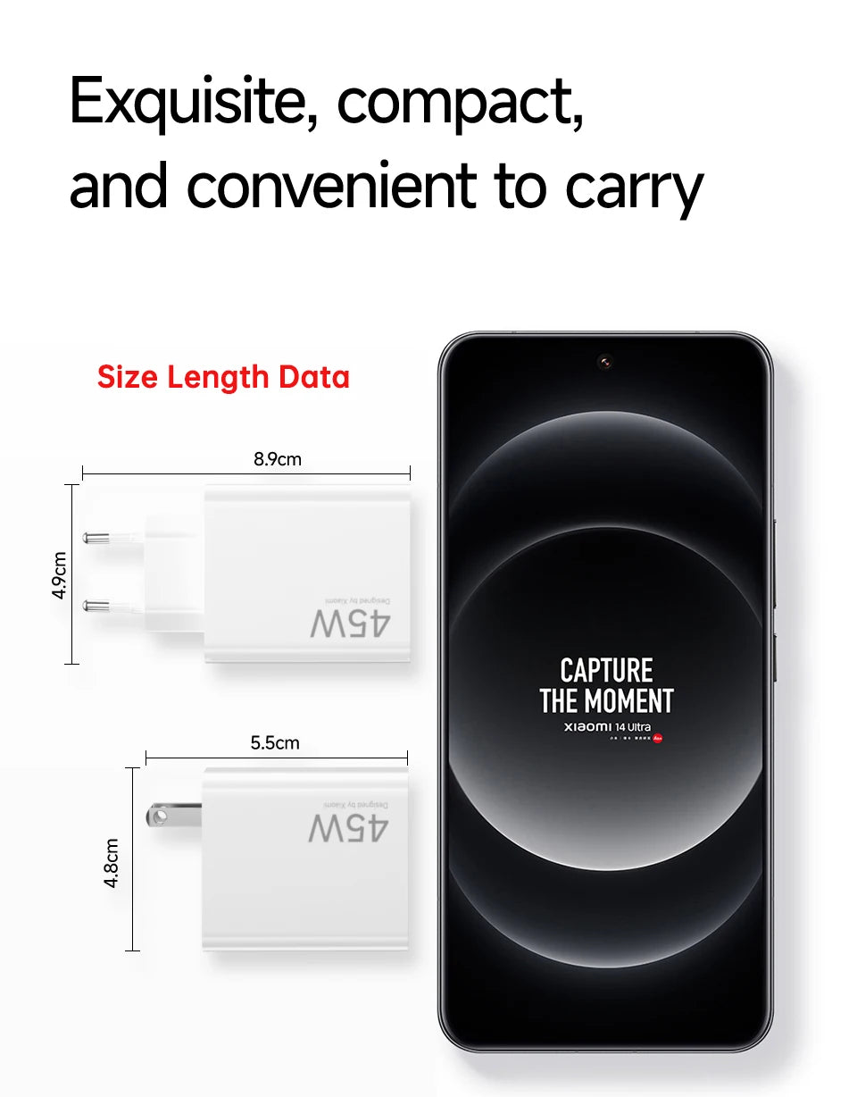 Original XIAOMI Charger 45W 33W Fast Turbo Charge Cable Usb C Travel Adapter Mi 11 10t Pro 10 11s Poco M7 X7 X5 X3 Redmi Note 15