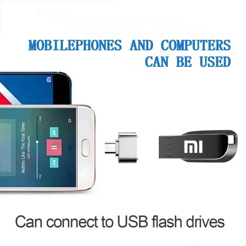 Xiaomi pendrive 3.2USB 2TB flash metal disk 1TB 512GB USB waterproof memory stick SSD unit, suitable for computer Disc buckle