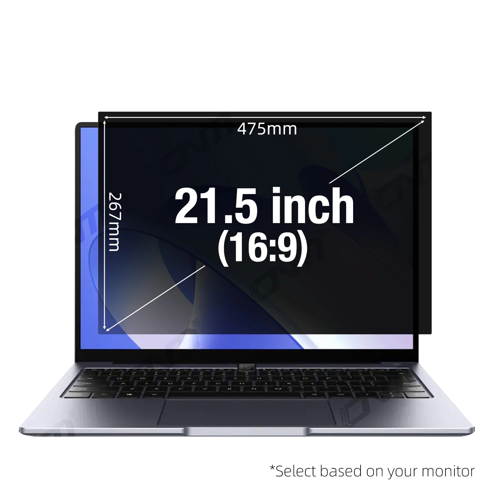 Privacy Screen Protector 11.6-32 inch 16:9/16:10/5:4 Laptop Desktop, 28° Anti-Spy Anti-Glare Matte Blue Light Filter Film 0.45mm