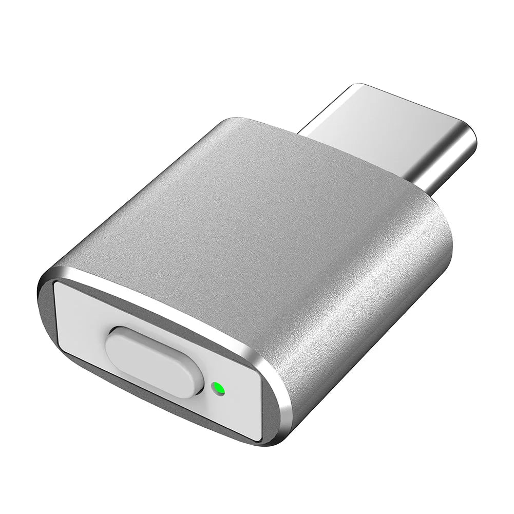 Mouse Jiggler Undetectable Automatic Mover USB/C Port Undetectable Automatic Shaker Keeps Computer Awake Simulate For PC Laptop