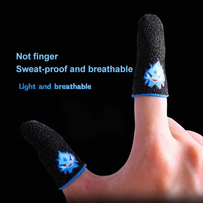 Breathable Touch Screen Finger Sleeves 1Pair | Anti-Sweat Mobile Gaming Thumb Gloves for PUBG Free Fire COD