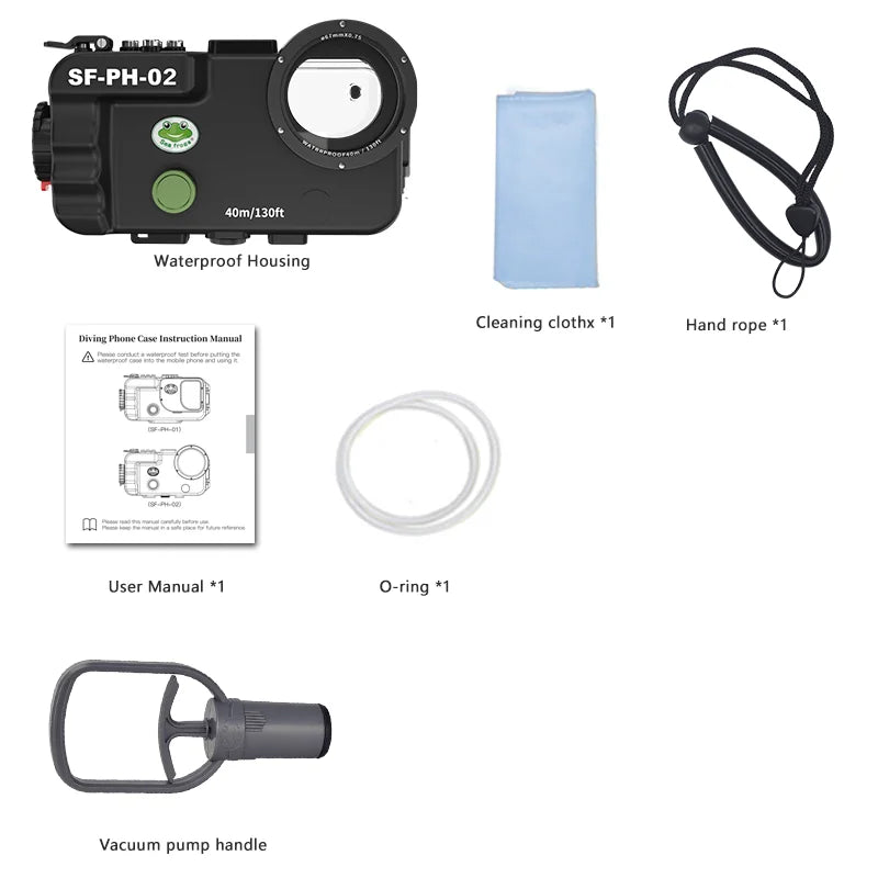 Bluetooth Control Waterproof Phone Case For iPhone 11/12 Mini&Pro&Pro max Underwater 40/130fit Professional Diving Phone Case