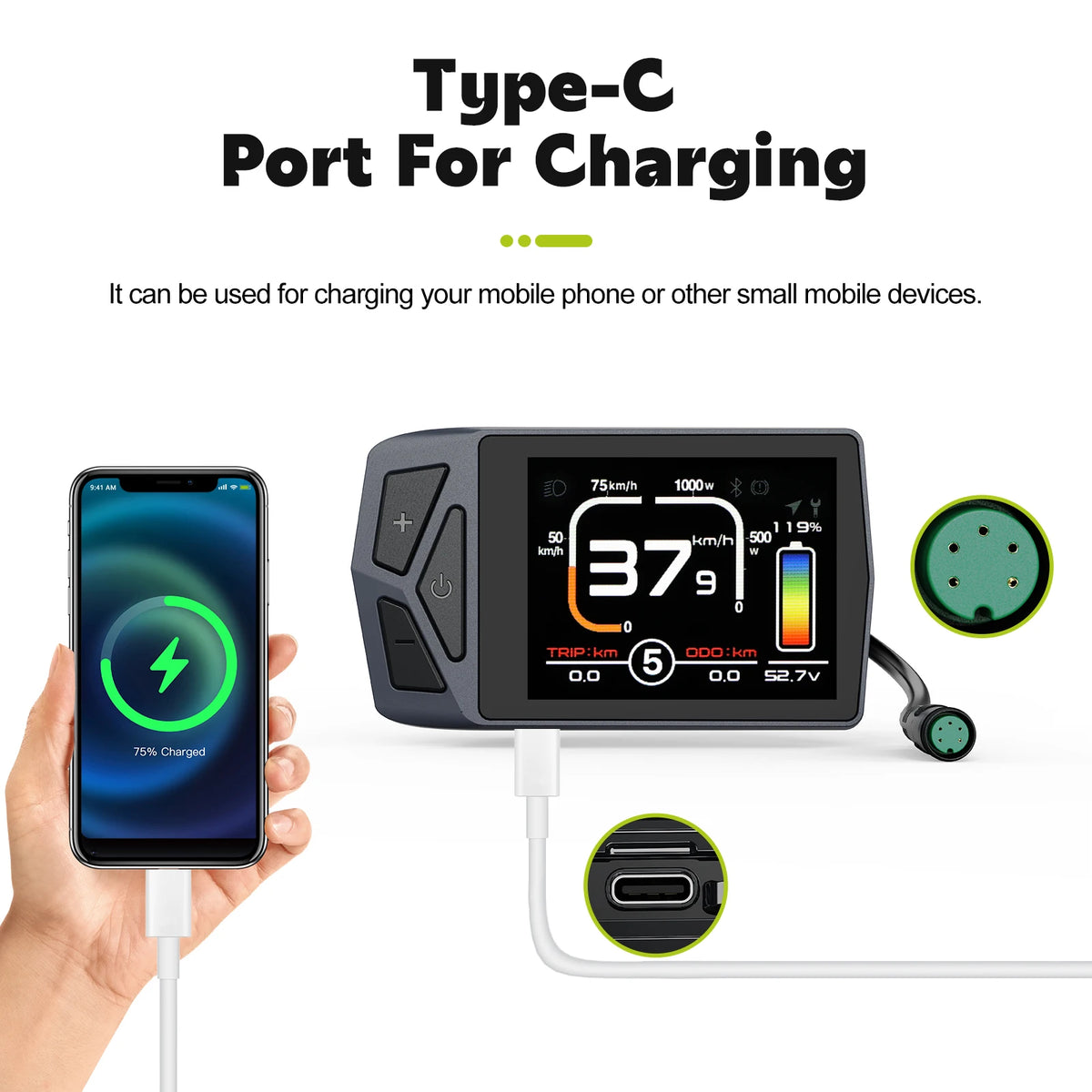 Bafang UART Display Protocol LCD Instrument 36V 48V 52V EKD01 Bluetooth Computer DZ40 DPC18 SW2-M58 for Hub Mid Motor Ebike Kits