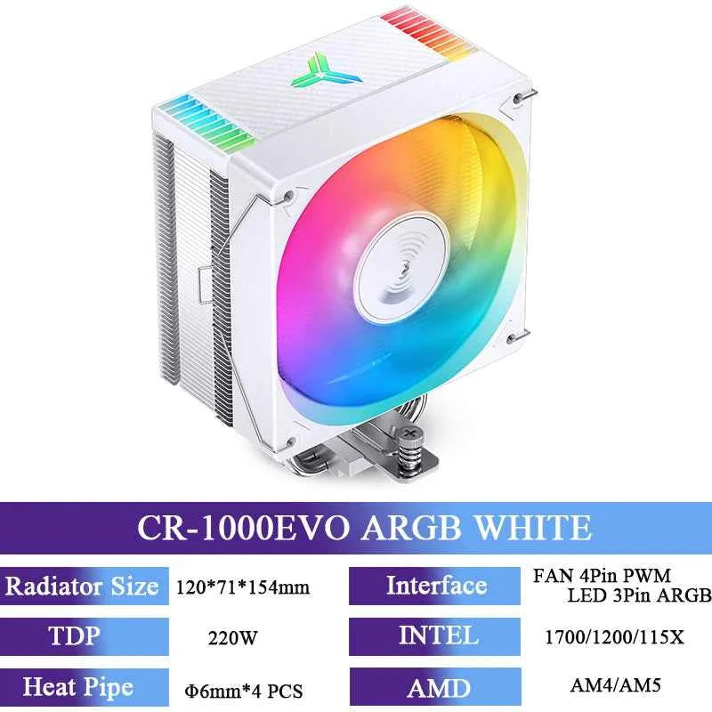 JONSBO CR1000/CR1200/CR1400 EVO CPU Cooler PC Fan Cooling CPU Fan Heatsink Tower Radiator Processor Air Cooler For AM4 1155 1700