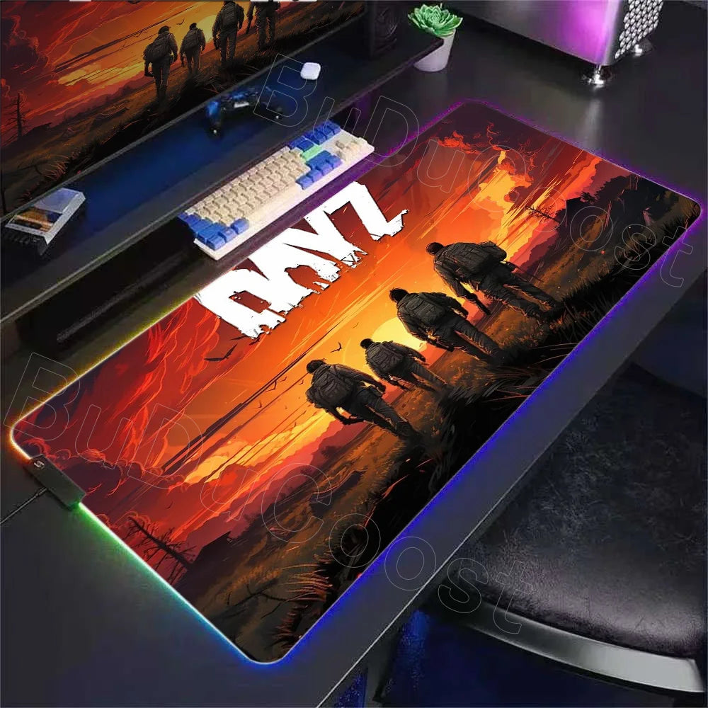 LED D-dayzs Mouse Pad Large RGB Mouse Pad XXL LED Mouse Mat Mousepads Table Pads Keyboard Mats Desk Rug with Backlit Gaming Mats