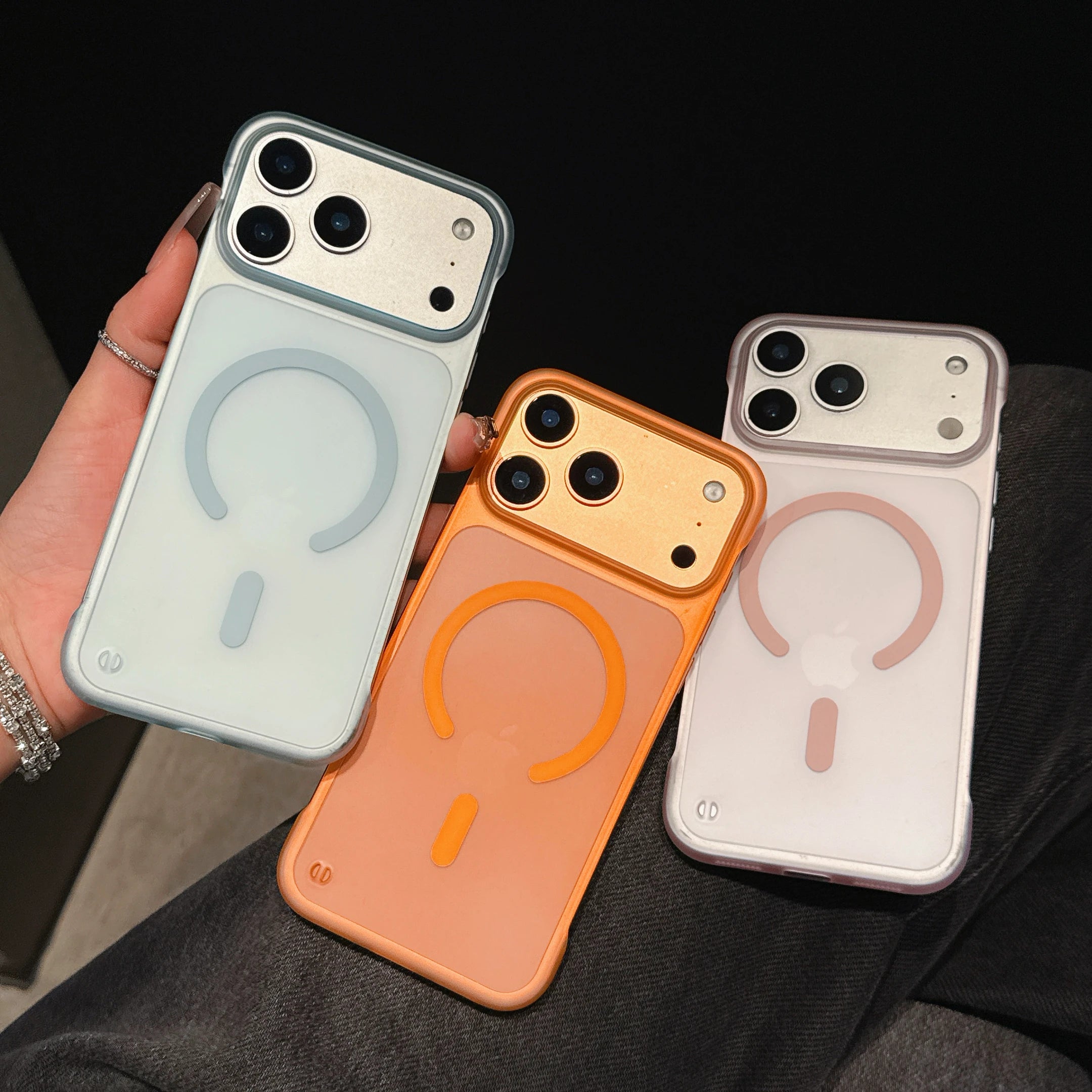 Ultra Thin Frameless Phone Case For iPhone 17 Pro Max Air 14 15 Plus 11 13 12 16 Pro For Magsefa Magnetic Matte Protection Cover