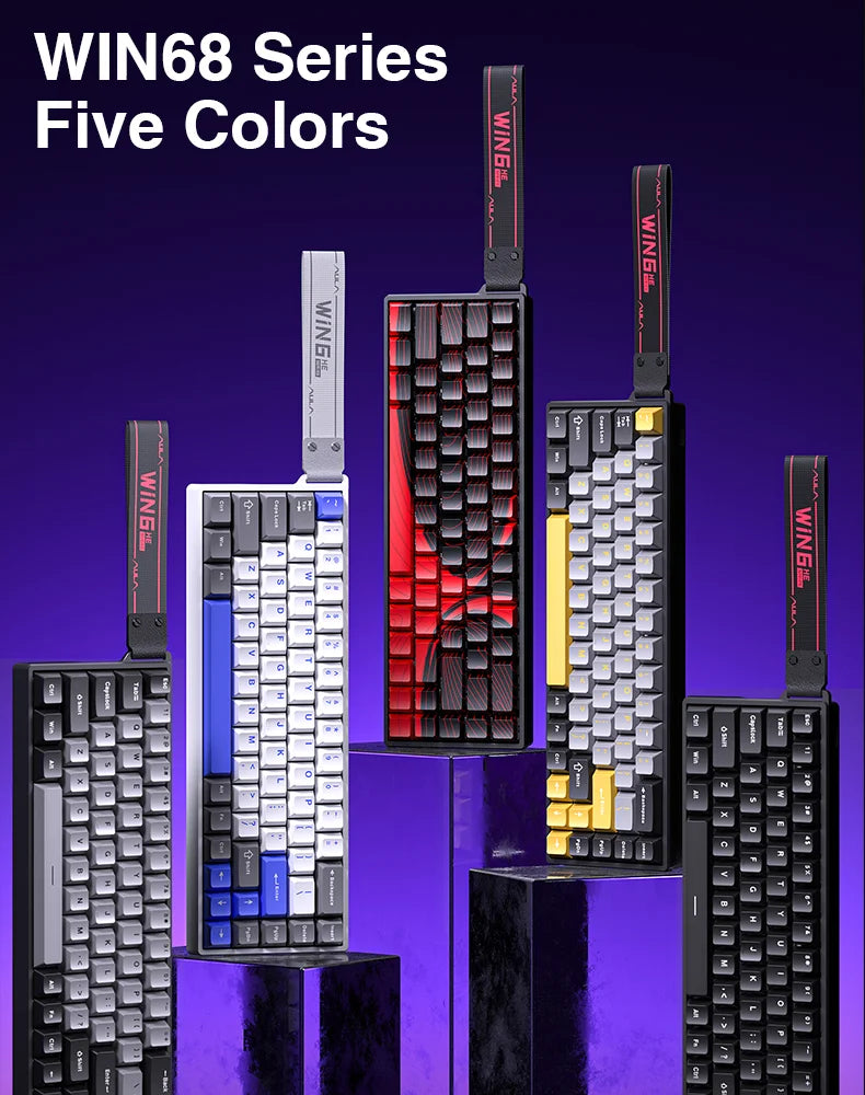 AULA WIN68 HE Esports Magnetic Switch Keyboard Rapid Trigger 8K Return RGB Hotswap 60% 68% Custom Game Keyboard