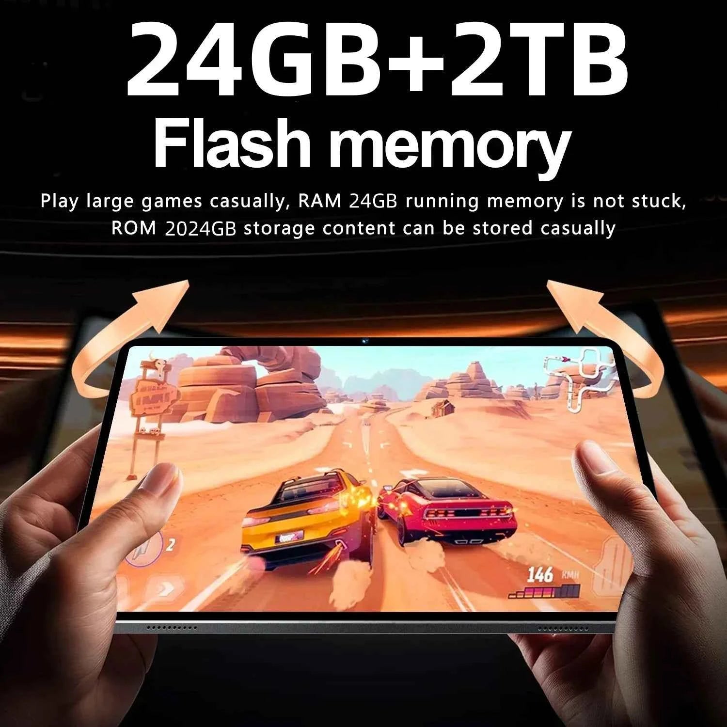 2026 5G Tablet Android 16 Brand New 11 inch 24GB RAM 2TB ROM Tablet 20000mAh 10Core WIFI Bluetooth Network MI Tablet