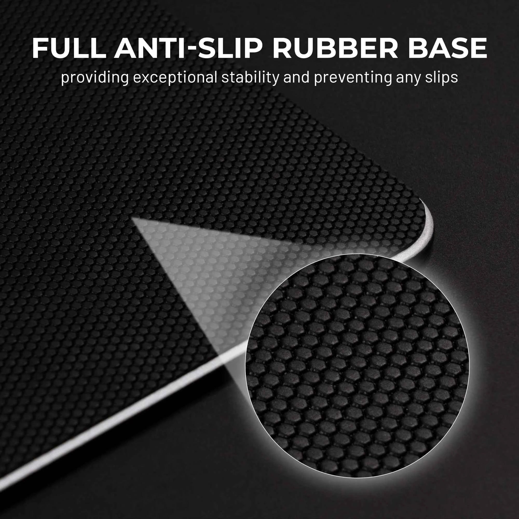 XVX Premium Glass Mousepad Micro-etched surface Full Anti-slip Rubber Base Special Tempered Glass Black Mouse Pad for Gamer