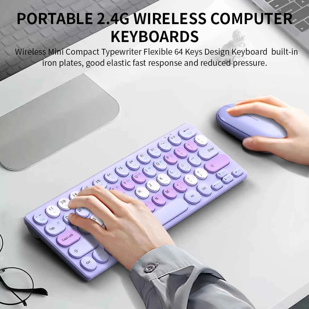 2.4G Wireless Keyboard and Mouse Combo Battery Power Bluetooth Keyboard and Mouse Set for Laptop for Ipad Cell Phone Tablet