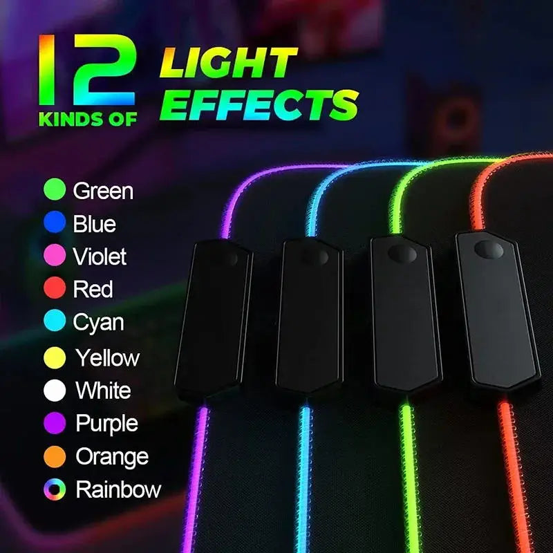 Geometry Large RGB Gamer Mousepad 40x90cm Hexagon Mouse Mat Gaming Mousepads LED Keyboard Mats Luminous Desk Pads Mouse Pad
