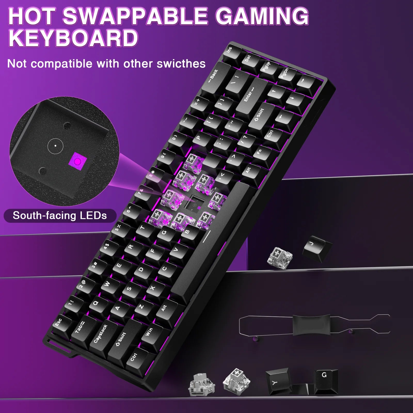 AULA WIN68 HE Esports Magnetic Switch Keyboard Rapid Trigger 8K Return RGB Hotswap 60% 68% Custom Game Keyboard