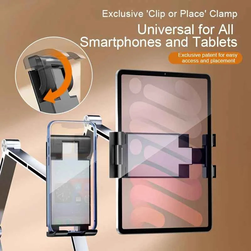 Aluminum alloy turntable stand, mechanical arm, universal cantilever, universal metal desktop computer stand, iPad