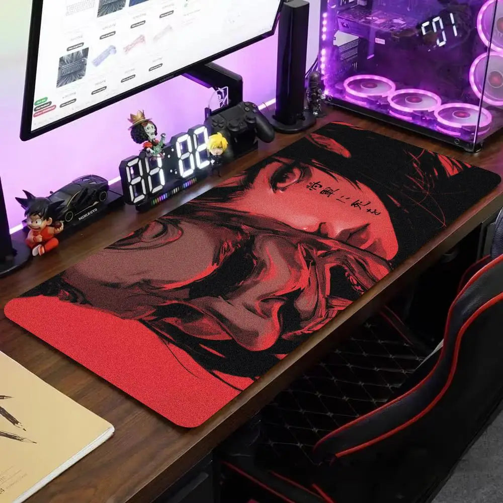 Mask anime girl Mouse Pad Large Computer Office Game Table Mats XXL Rubber Anti-slip Gaming Keyboard Mousepads Long Desk Pads